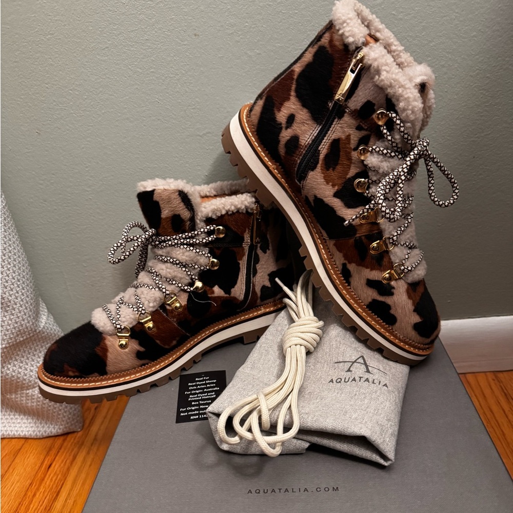 Aquatalia Women's Animal Print Winter Boots